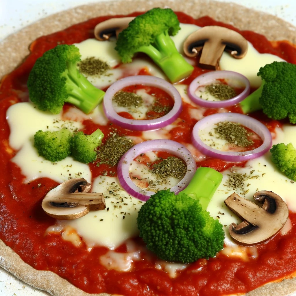 Pizza de brocoli y queso